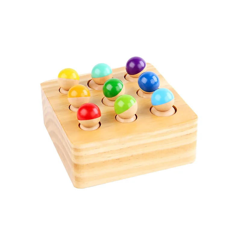 

9pcs/set Montessori Toys Wooden Rainbow Blocks Friends Peg Dolls Bodies Baby Pretend Play People FiguresRainbow Stacker for Kids