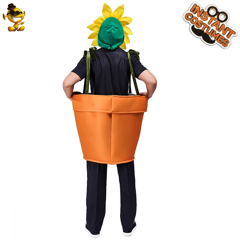 Карнавал взрослого горшок с подсолнухом Детские костюмы на Хэллоуин мужской