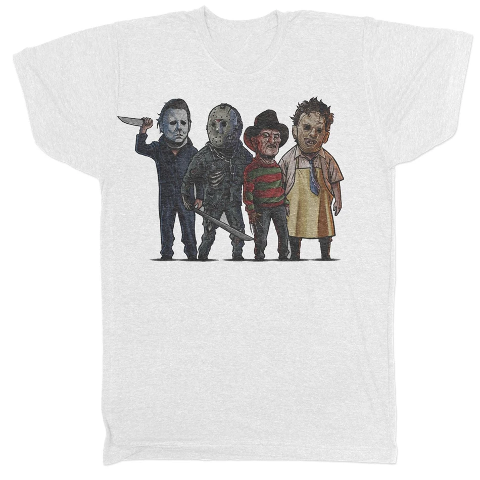 Halloween suspects horror zombie vampire Film Movie Tv Show Mens 90S T Shirt Slim Fit Plus Size Tee | Мужская одежда