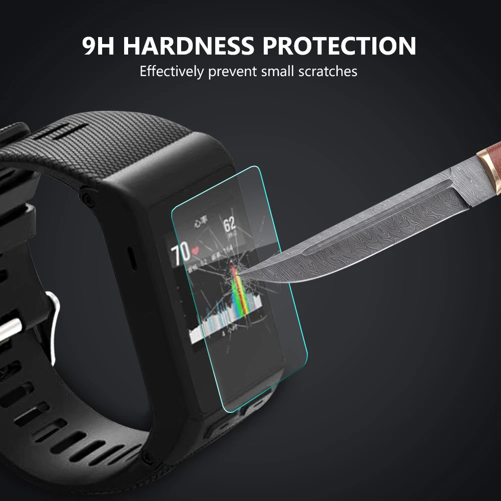 Полностью подходит HD Прозрачная пленка из закаленного стекла для Garmin Vivoactive HR