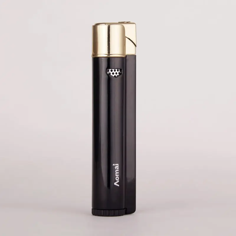 

Classic Semicircle Straight Butane Gas Outdoor Lighter Men's Gift Stainless Steel