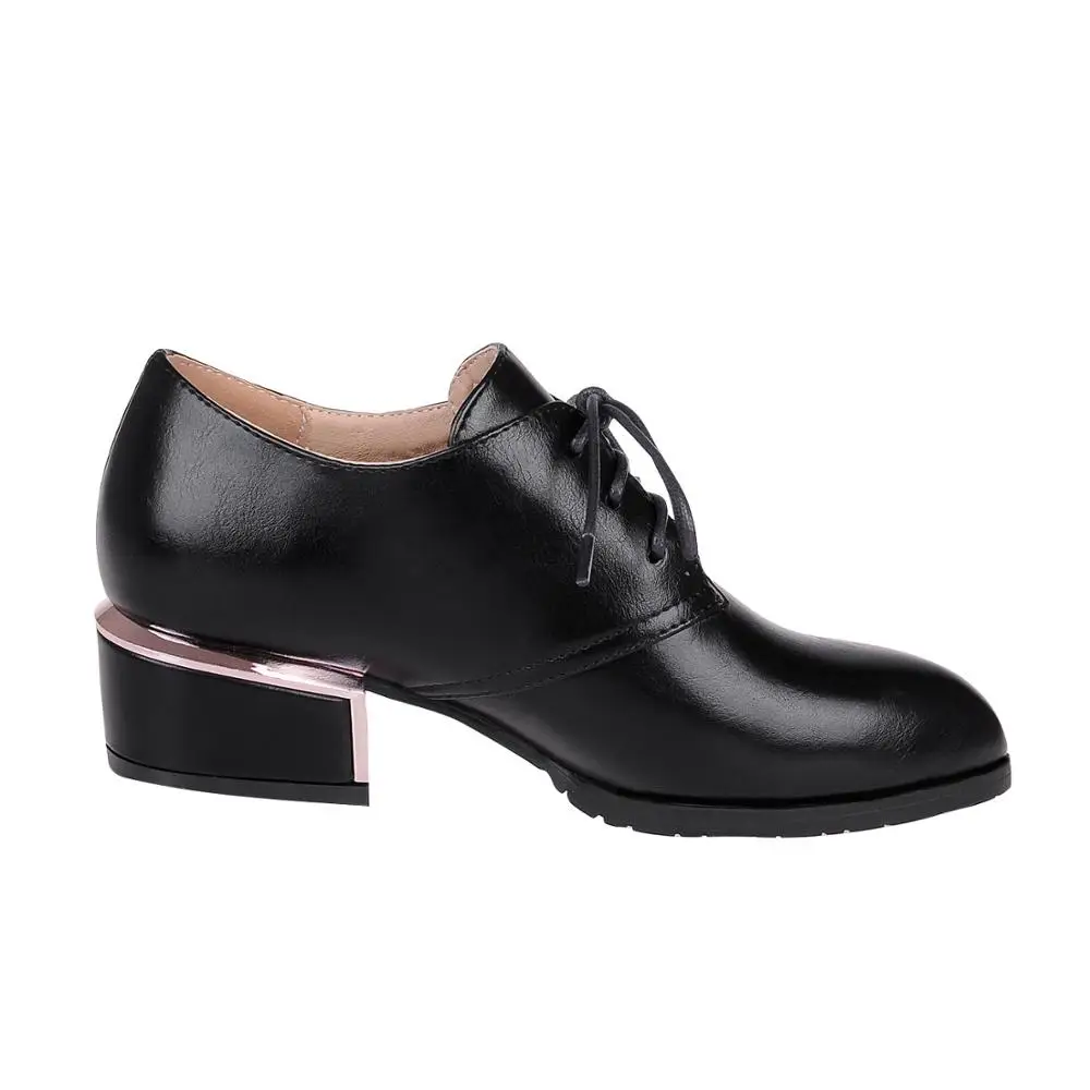 4 см Туфли-оксфорды из замши на не сужающемся книзу массивном каблуке с круглым