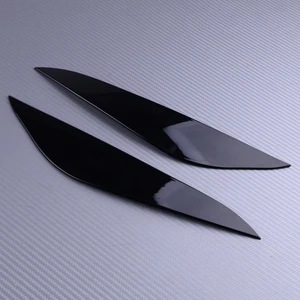 Накладка на переднюю фару DWCX из АБС-пластика, глянцевая, черная, для Tesla Model 3 2017 2018 2019 2020