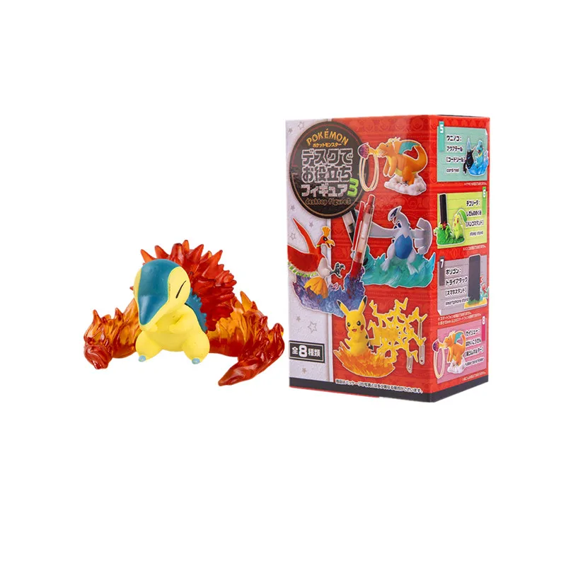 Покемон 8 видов стилей глухая коробка игрушки Пикачу аниме фигурки Dragonite Chikorita