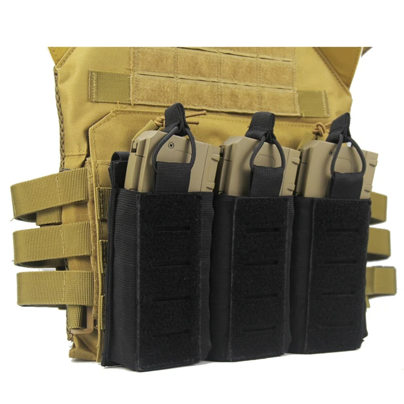 Тактический Molle подсумок Quick Release три Mag мешок универсальный эластичный фонарик