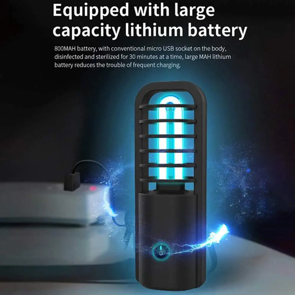 Портативный USB Перезаряжаемые УФ стерилизатор светильник UVC дезинфицирующее