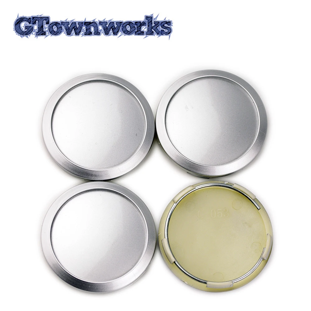 

Free Shipping 4pcs 64mm 58mm Hub Caps Wheel Center Cap Car Rim Tires Sliver ABS Plastic Car Styling Accessories
