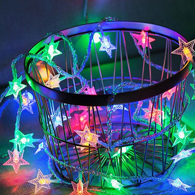 

BZ2516-W 3 Meters 20 Lamp Beads Five Angle Stars