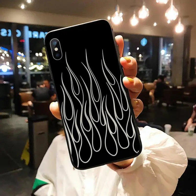 

Fashion Artisticpersonality red flame luxury Phone Case coque for iPhone 11 12 pro XS MAX 8 7 6 6S Plus X 5S SE 2020 XR