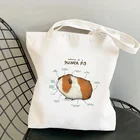 2021 сумка-шоппер с принтом анатомии морской свиньи, женская сумка-шоппер в стиле Харадзюку, Женская Холщовая Сумка через плечо