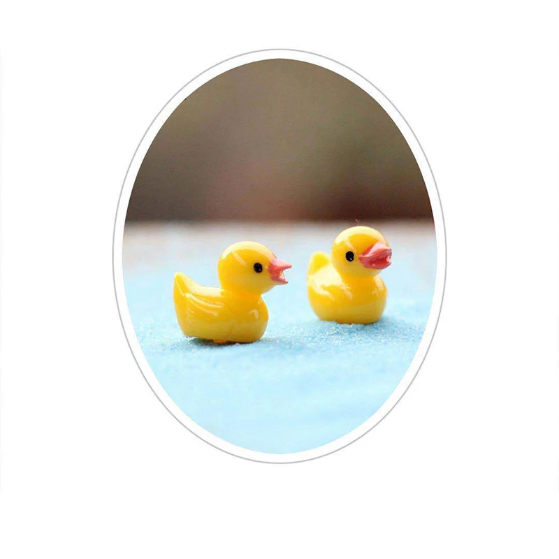 

10pcs Moss Micro Landscape Ornaments Cute Little Yellow Duck Fleshy Ornaments Mini Resin Crafts Bonsai Accessories