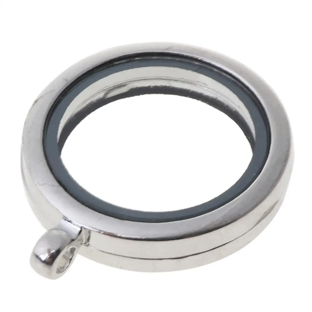 Круглый Плавающий Шарм медальон DIY прессованный цветок кулон ожерелье фоторамка