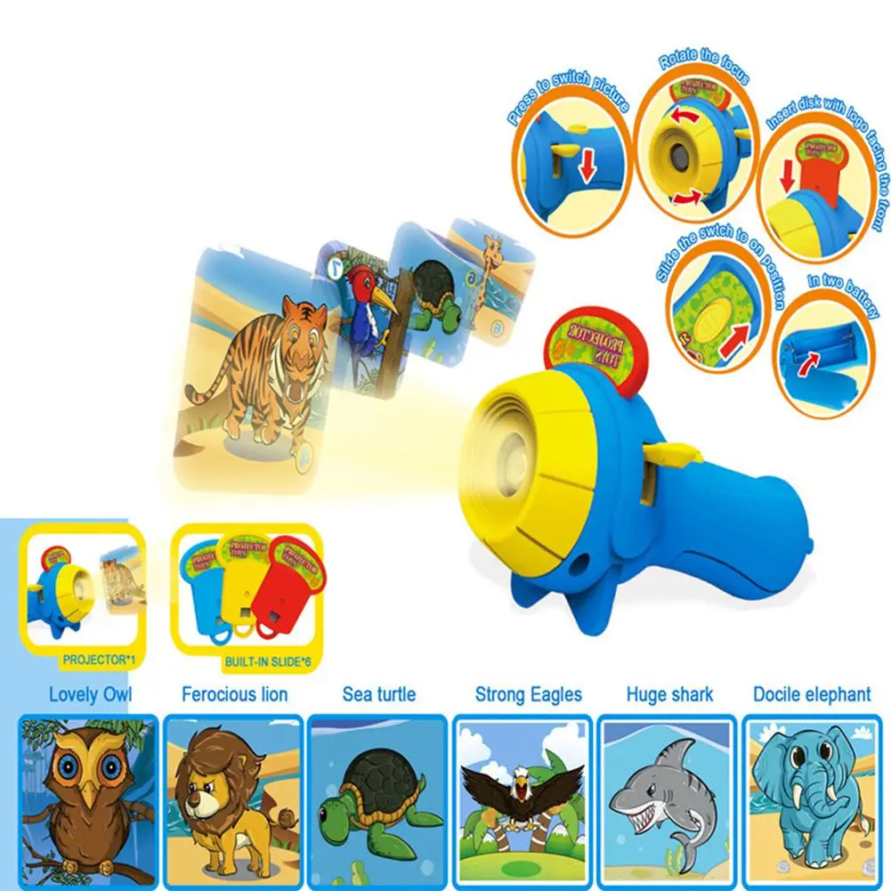 Детский проектор игрушка с животным узором фонарь для проектора Спящая история