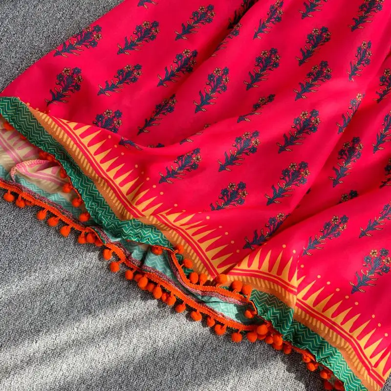 Женское вечернее платье MUMUZI Повседневное с цветочным принтом и v образным