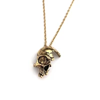 new fashion retro half face skull pendant necklaces mens unisex accessories gifts gothic jewelry trendy punk style skeleton