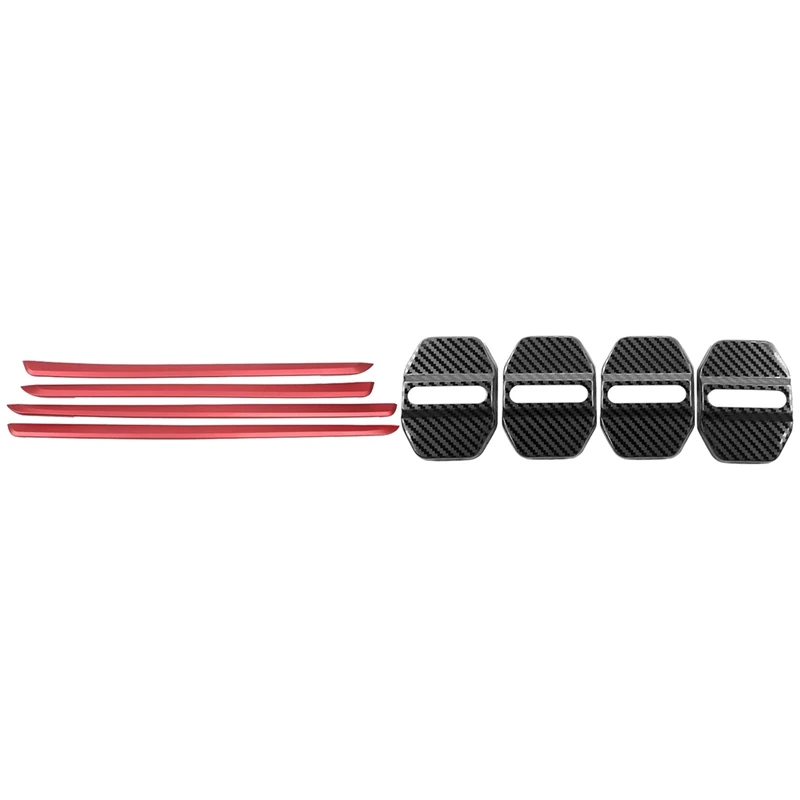 

Door Panel Decoration Stickers Trim for BMW 3/4 Serises F30 F32 F34 2017-19 & Car Door Lock Latches Cover Protector