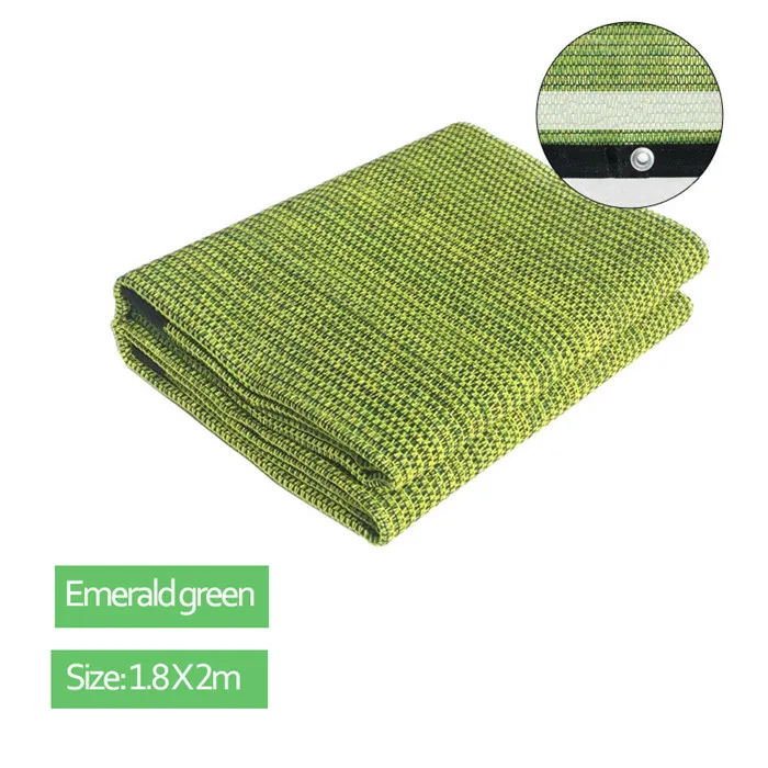 Emerald green 1.8X2m Цветы суккулентные растения, укрывающая от солнца сетка сад солнцезащитный крем ткань сетка растение покрытие летний тент навес 3 цвета - Color: Emerald green 1.8X2m