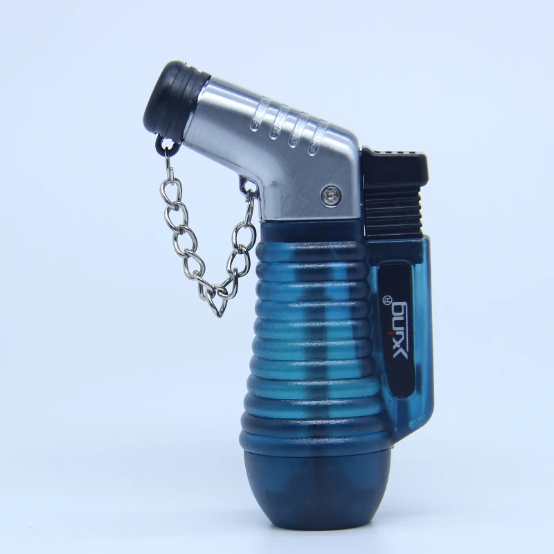 

Transparent Windproof Straight Into The Lighter Creative Elbow Small Welding Torch Double Fire Outdoor Kitchen Supplies Lighter
