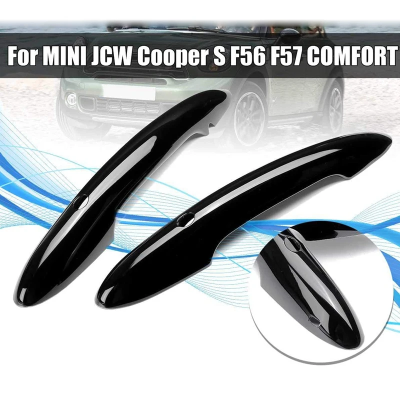 2 шт. автомобильный Стайлинг внешние глянцевые яркие черные дверные ручки чехлы