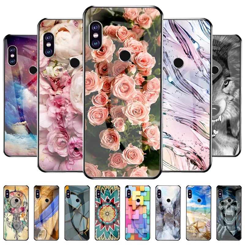 

Phone Case For Xiaomi Redmi Note 5 Pro Back Case On Redmi Note5 AI Dual Camera Tempered Glass Hard Cover Bag Cartoon Funda Coque