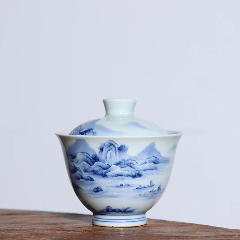 JingLin-Paisaje azul y blanco oculto, dos tueen, 100 cc-1
