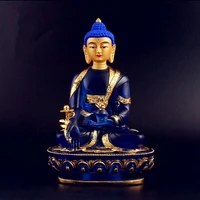high quality solemn and sacred colored glaze pharmacist buddha image disaster relief yanshou tibetan buddhism