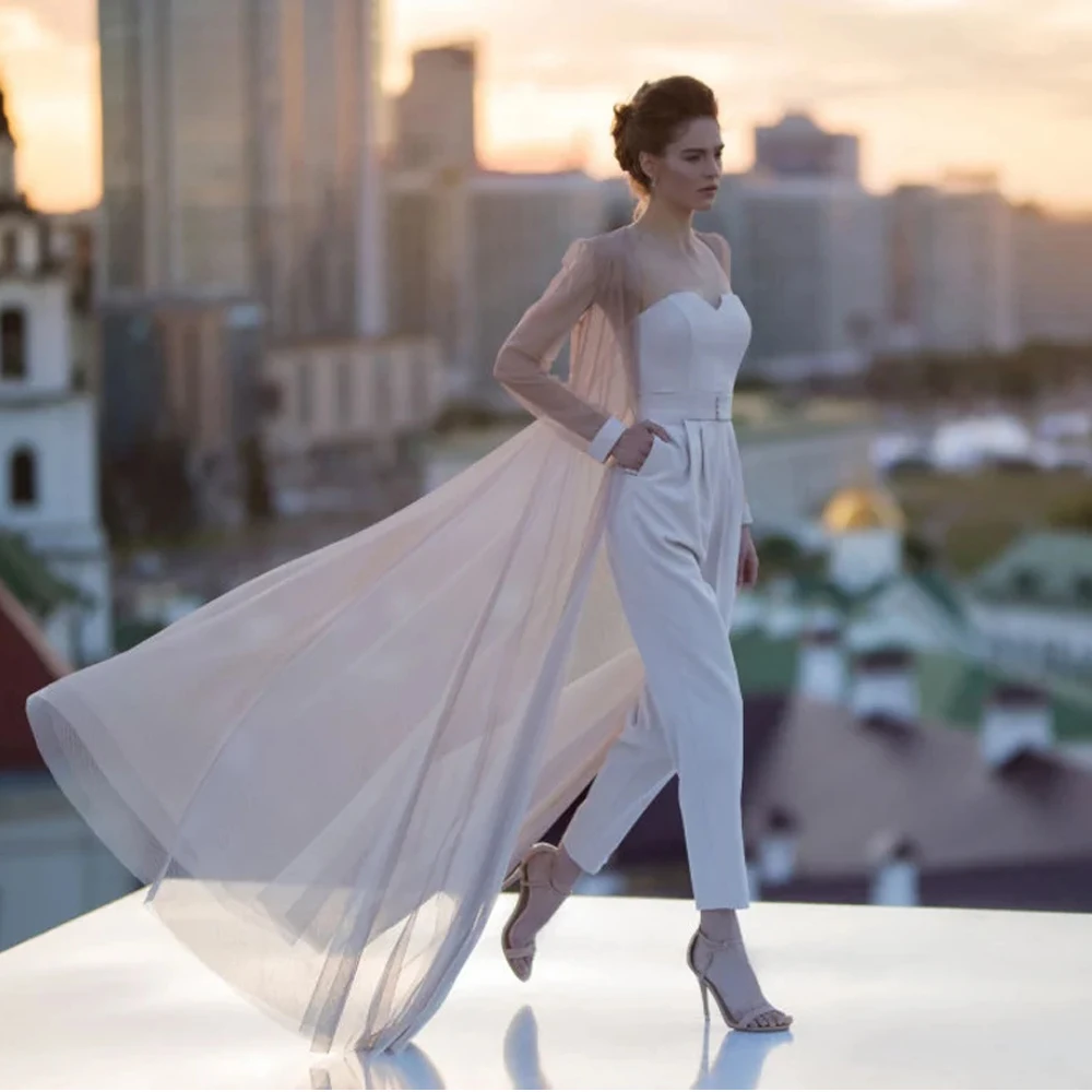 

2021 свадебное платье, комбинезон с запахом, женское Привлекательное платье