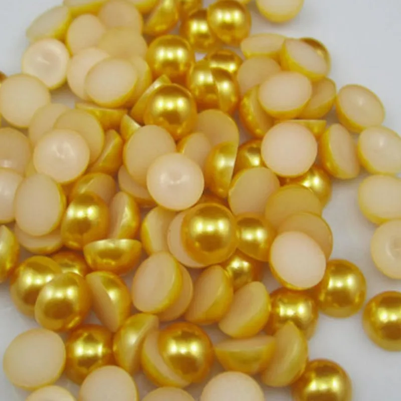 5 мм 50 шт в наборе полукруглая жемчужина из АБС-пластика с плоским дном имитация