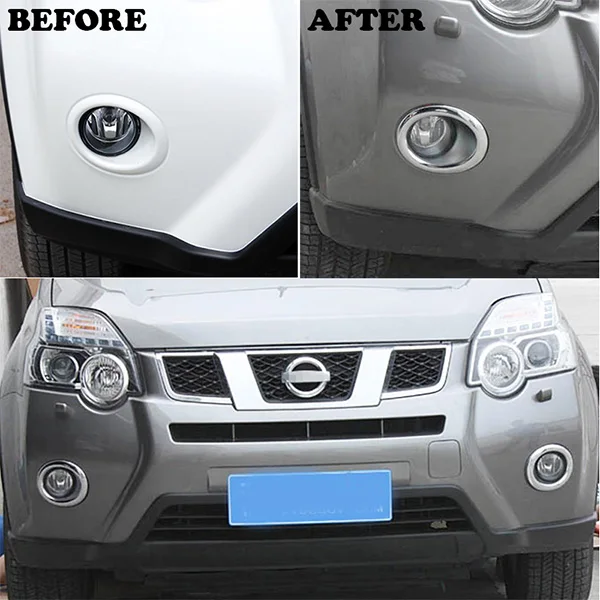 Для Nissan X-Trail T31 2011 2012 2013 хромированный передний противотуманный светильник