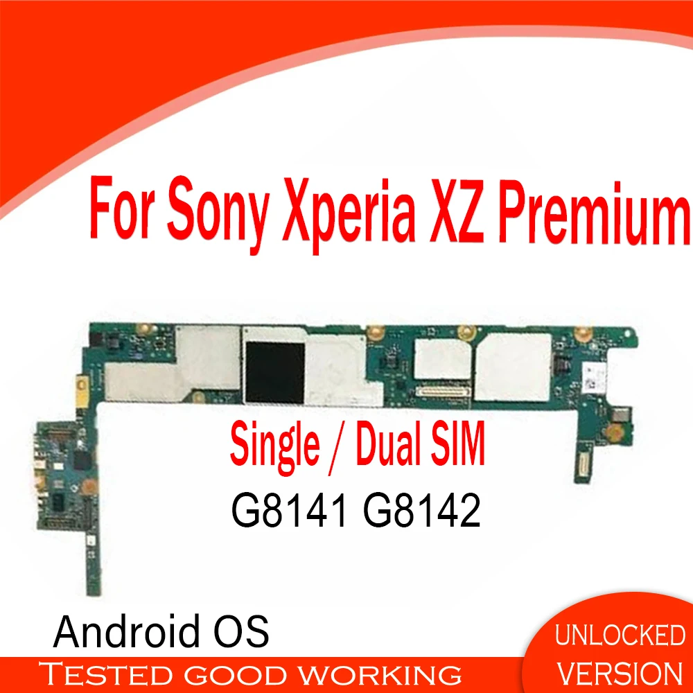 Разблокирована для Sony Xperia XZ Premium G8141 G8142 материнская плата одна/две sim карты