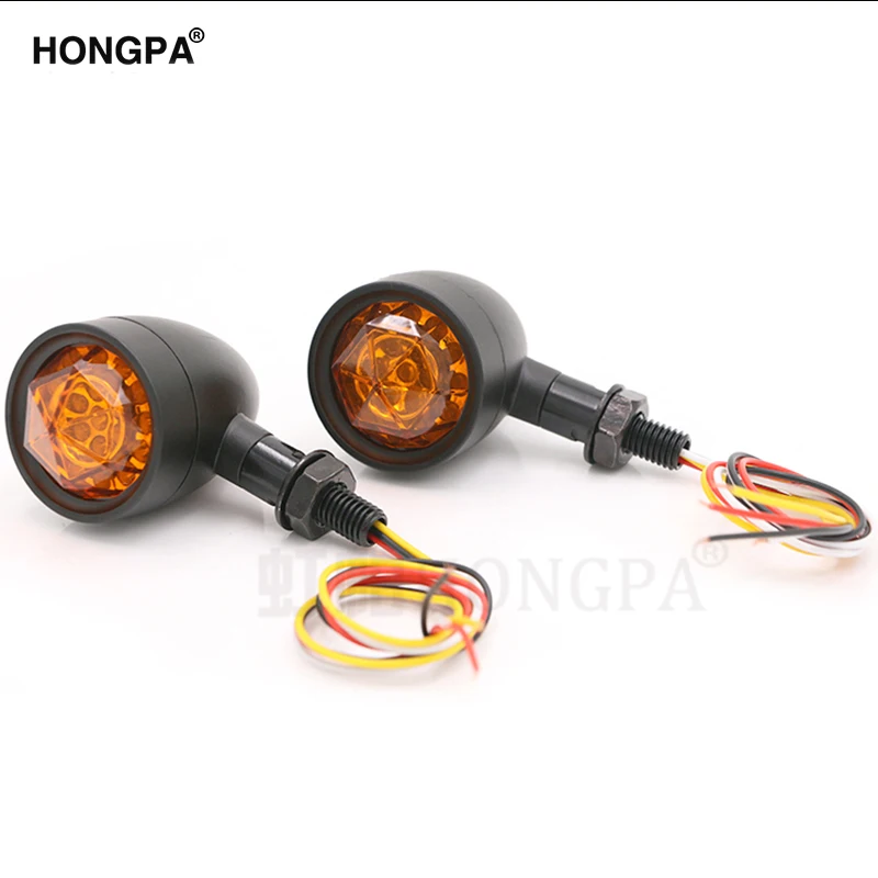 Хром мотоциклов поворотник пуля светильник s янтарь алмаз объектив светодиодный