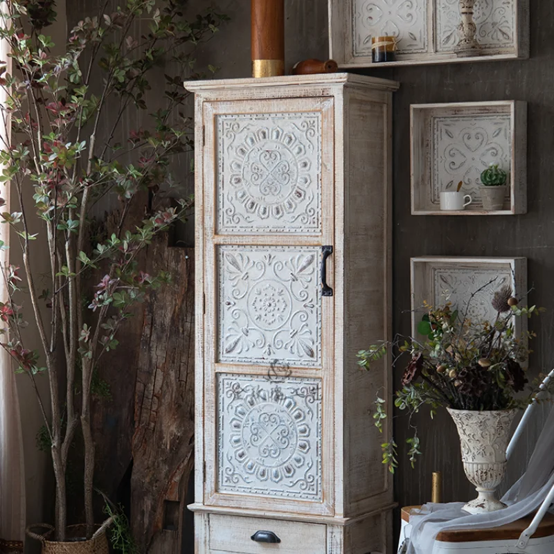 Входной шкаф из массива дерева винтажной гравюры, потертого придания, буфета кровати и завтрака, декорации для гостиной и спальни, шкаф-хранилища.