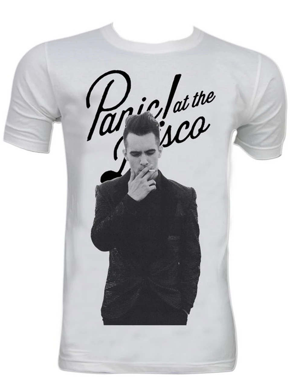 Паника! Мужская и Женская белая футболка At The Disco Brendon Urie New Wave Rock размеры S M L Xl