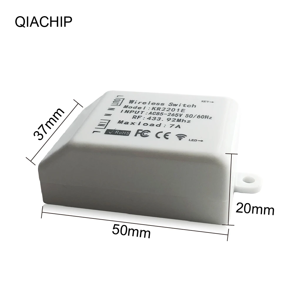 Универсальный беспроводной переключатель QIACHIP 433 92 МГц 85-265 В переменного тока