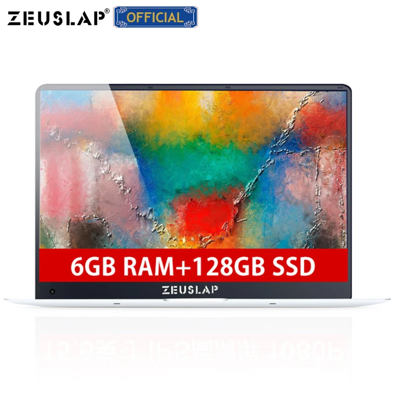 ZEUSLAP-X5, 15,6 дюймов, 1920X1080 P, 6 ГБ ОЗУ+ 128 Гб SSD, система Windows 10, ультратонкий четырехъядерный ноутбук с быстрой загрузкой, нетбук