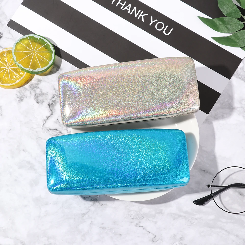 1Pc New Fashion Unisex Shiny Glasses Box Vintage Portable Fresh Eyeglasses Case Travel Sunglasses Accessories | Аксессуары для