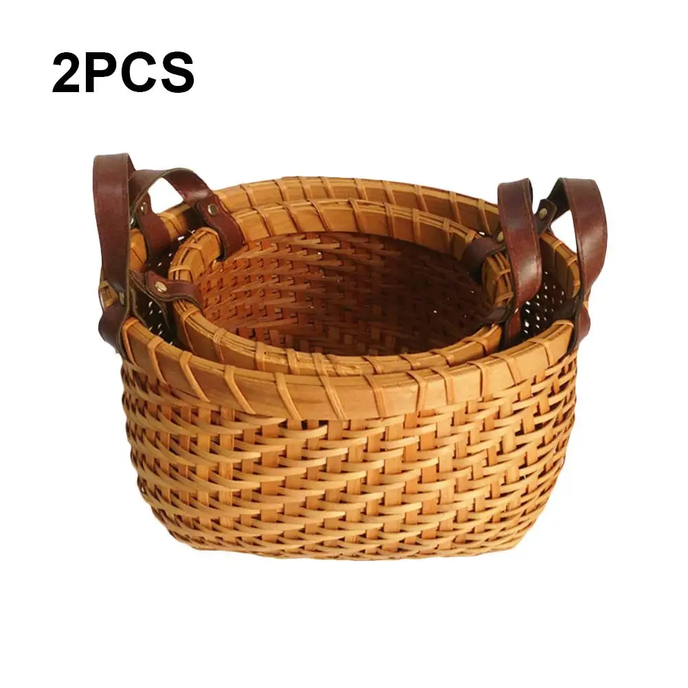 2 шт ручной работы деревянная корзина для хранения стружки пикника Корзина