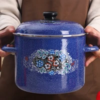 couscous pot enamel enamel storage rice bucket heightening stew pot multi purpose moisture proof large capacity thick soup pot