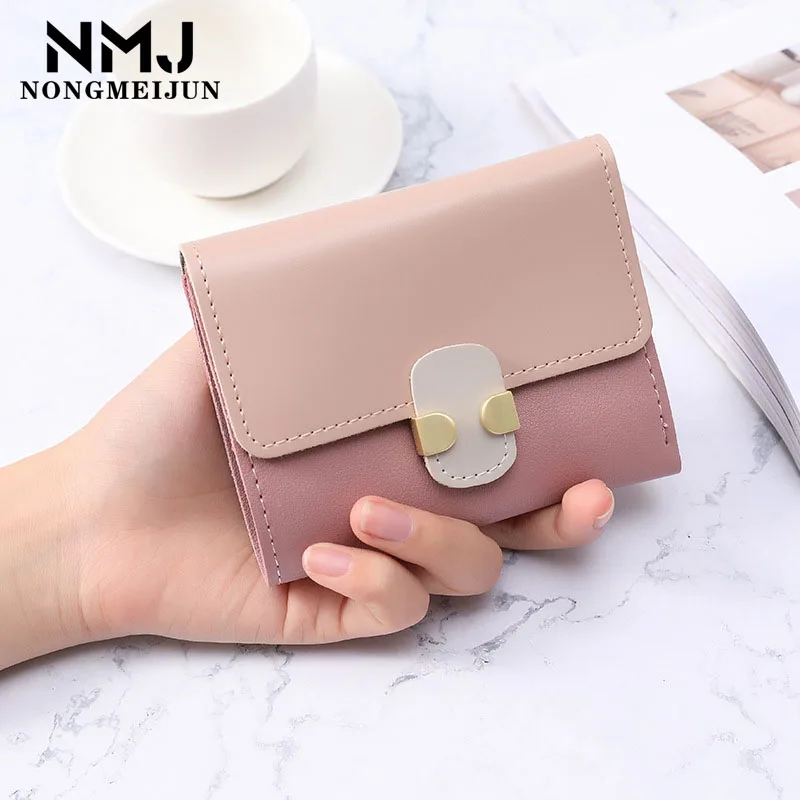 

Mini Wallets for Women Ladies 2021 Cute Women's Fashion Wallet PU Leather Short Card Hold Package Small Wallet Female Coin Purse