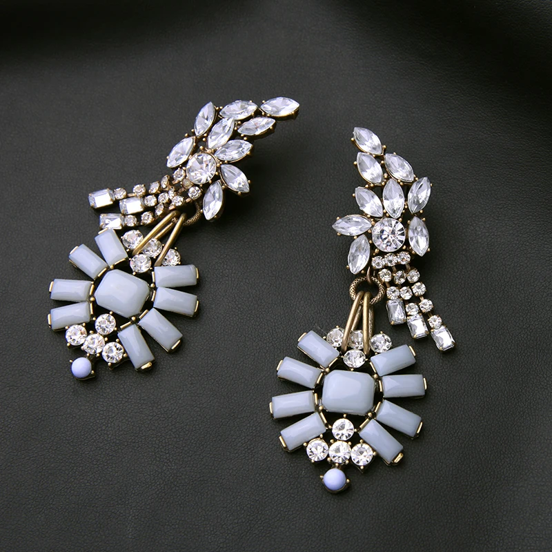 Женские Висячие серьги BALANBIU Винтажные с тонким кристаллом распродажа большие