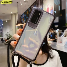 Lanyard Strap Phone Case For Samsung Galaxy S9 S10 S20 FE S21 Note 9 10 20 Ultra Plus Shockproof Crossbody Chain Cord Cover