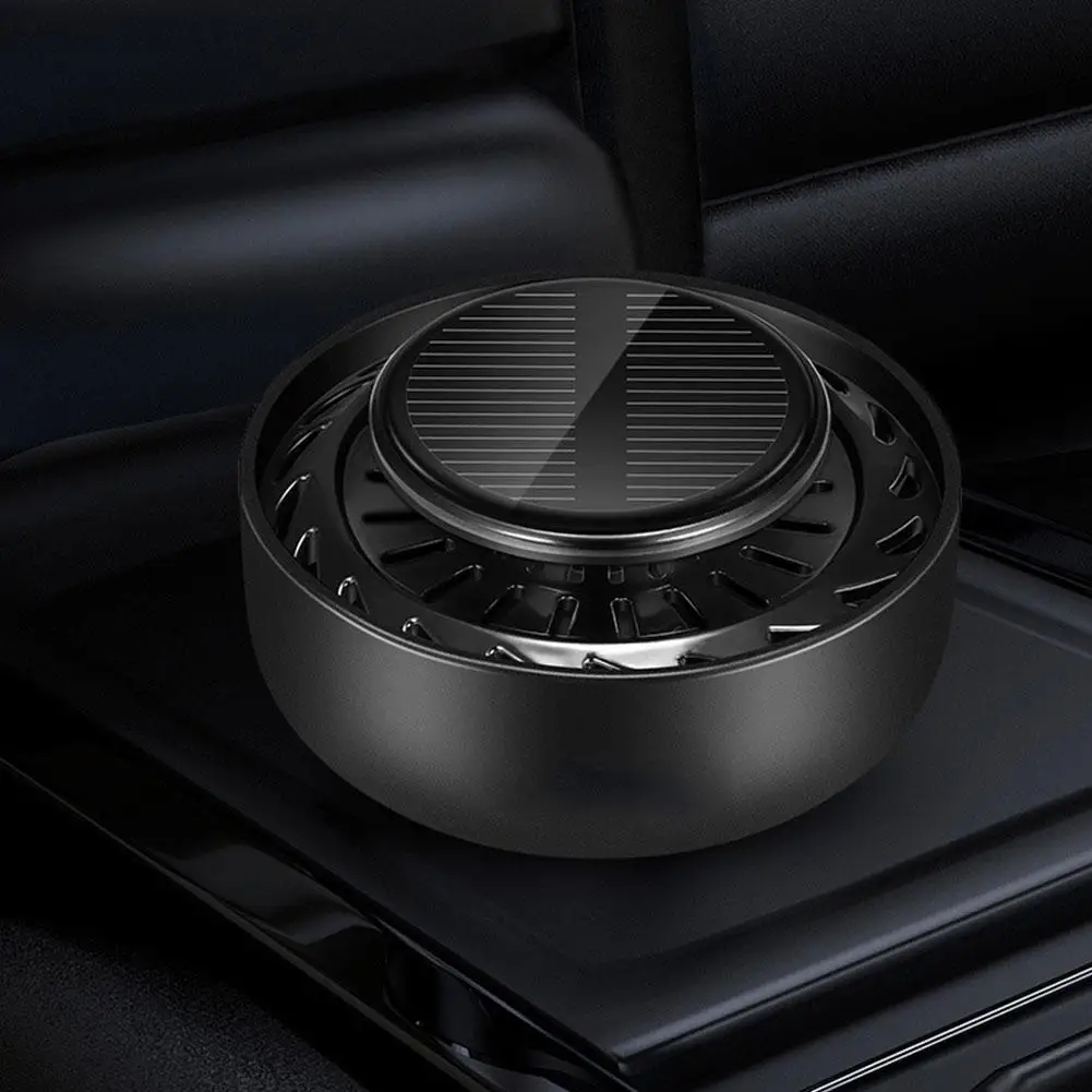 Car Solar Powered Interior Air Freshener Auto Interior Air Purifier Rotation Flavoring Scent Perfume Fragrance Diffuser