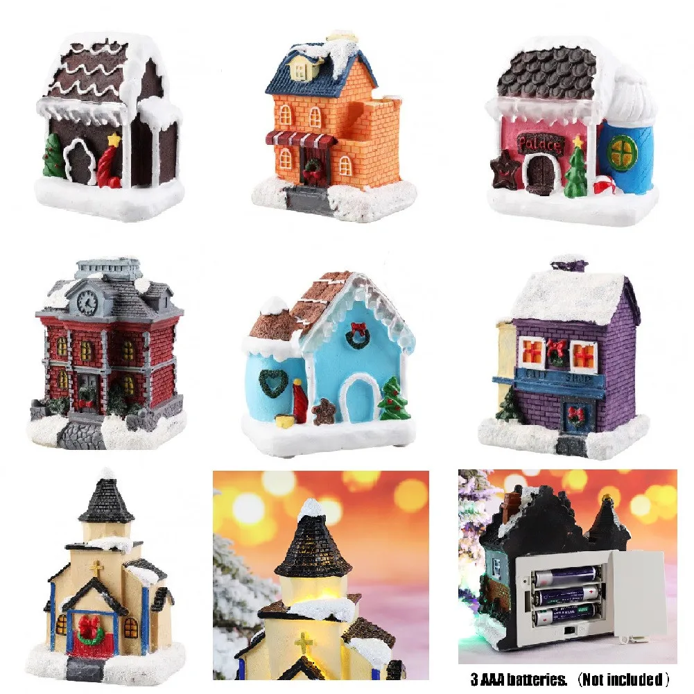

Christmas Light House Merry Christmas Decorations For Home Xmas Gifts Cristmas Ornaments New Year Gift Natale Navidad Noel Decor