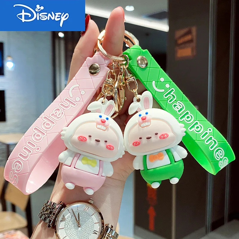 

Creative Keychain Female Cartoon Cute Rabbit Doll Simple Schoolbag Keyring Pendant Couple Car Key Chain Jewelry