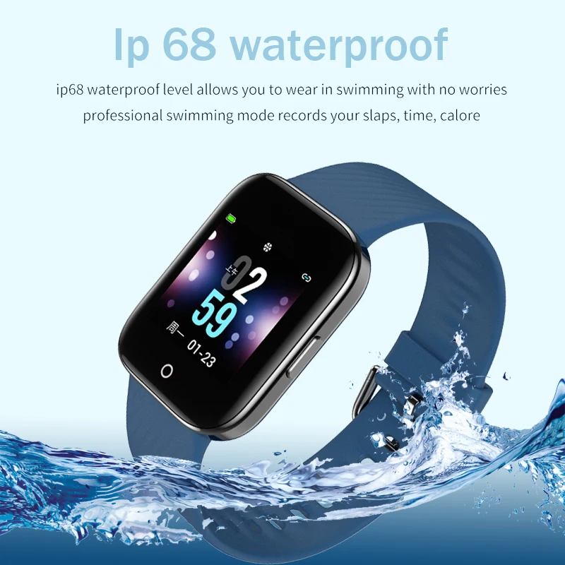 

2019 New Color OLED smart watch men women For iPhone Heart rate blood pressure fitness tracker IP68 waterproof sport smartwatch