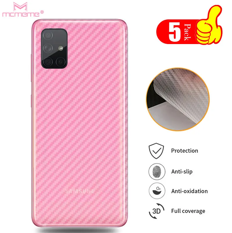 5 шт Для samsung Galaxy A71 A51 3D углеродное волокно Защитная пленка для a71задняя защитная