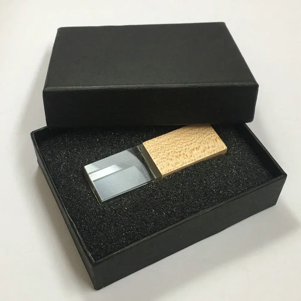 Флеш накопитель Usb 2 0 с логотипом на заказ флэш кристаллами в подарочной коробке