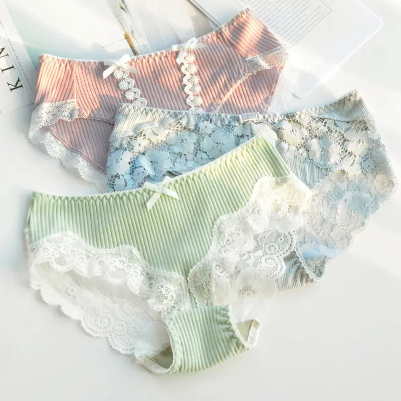 

Underpants, Female Lace, Sexy Student, Korean Style Briefs, Seamless, Hot Ladies, Low Waist, Summer Sweet Girl