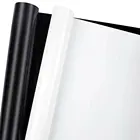 Винил теплопередачи для футболок 2 рулона 12 дюймов x 10 футов (30,5 см x 300 м) винил теплового пресса (черный и белый)