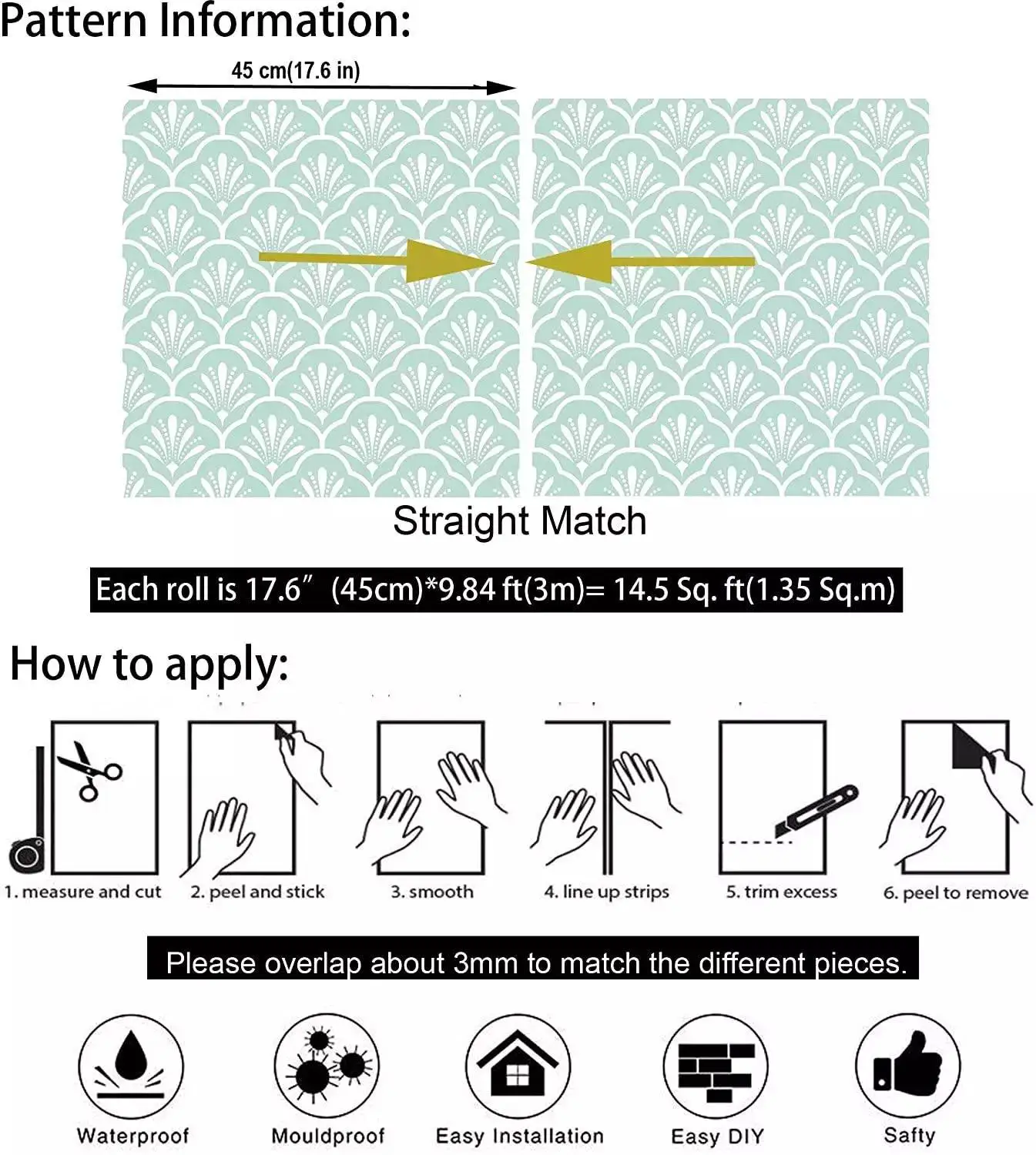 

Blue And White Peel And Stick Wallpaper Damasks Trellis Fan Self-Adhesive Prepasted Wallpaper Furniture Stickers Home Decortive